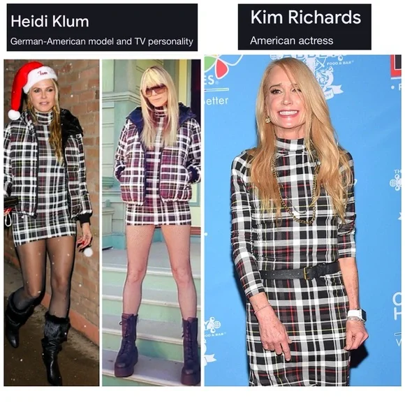 Alice + Olivia Delora Plaid Fitted Black White Multi Mini Dress - Picture 6 of 17